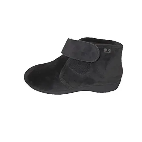 Zapatilla de estar por casa/Mujer/Berevëre/Suapel/Suela Goma/Cuña 3 cm/Tipo Botin/Cierre Fácil/Colores: Fresa/Gris - 1
