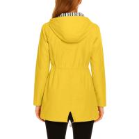 Chaqueta Impermeable Para Mujer Larga Abrigo De Lluvia Con Capucha Para Ciclismo Y Escalada Técnica De Poliéster Secado Rápido - details 22
