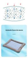 Alfombra De Enfriamiento Para Perros Y Gatos Alfombra De Sueño Para Mascotas Material De Seda Hielo Suave Y Transpirable Para Verano Tamaño S/M/L Peso Ligero - details 6