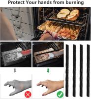 4Pack Oven Rack Covers, Safety Protection Toaster Baking Edge Shields - Fully Protect Against Burns and Scars (Black) - details 0