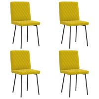 vidaXL Sillas de comedor 4 unidades terciopelo en color Marrón/Azul/Rosa y más | cómodas modernas ergonómicas para comedor cocina salón hogar - details 7
