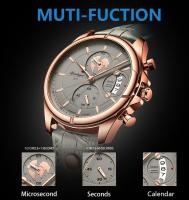 Reloj De Cuarzo Para Hombre POEDAGAR Lujo Chronógrafo Impermeable Con Fecha En Cuero Estilo Casual Reloj Deportivo Para Hombres - details 6