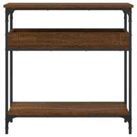 vidaXL Mesa consola estante madera ingeniería marrón roble 75x29x75 cm Mesa de sofá Mesa de Entrada para Salón Consola de Entrada Mueble Recibidor Mesita Mesa auxiliar Salon - details 3
