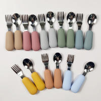 Juego De Utensilios Para Bebé De Acero Inoxidable Juego De Comedor Para Niños Cuchillo Cuchara Y Tenedor Con Diseño De Dibujos Animados Para Infantes - details 1