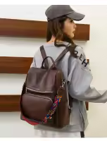 Mochila de cuero de alta calidad para mujer, bolso escolar para adolescentes y niñas, mochila de viaje de gran capacidad, nuevo diseño, 2023 - details 7