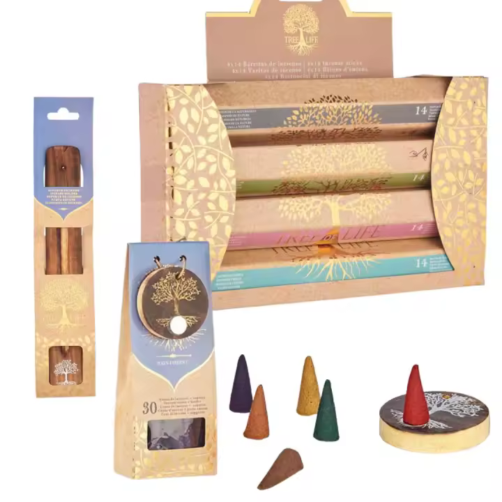 Incienso Perfumado Natural, 56 Varillas y 30 Conos, 2 quemadores. Aromas Aleatorios. Aromaterapia, Relajación, Meditación - 1