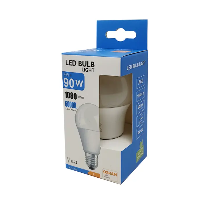 FACTORLED BOMBILLAS LED 9W OSRAM E27 A60, PACK 10 UNIDADES, 1080 LM GRAN LUMINOSIDAD, LUZ BLANCA 2700K - 4000K- 6000K - 1
