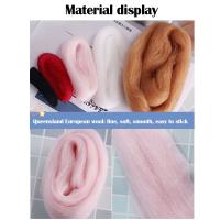 Kit De Manualidad DIY Para Ratón Con Muñeco De Lana Piqueteado Material Hecho a Mano Juguete De Lana Animal No Terminado - details 1