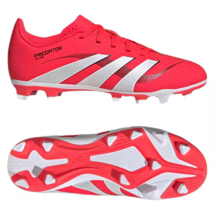 Botas de Futbol Adidas Predator Club para niños unisex en color rojo - 1