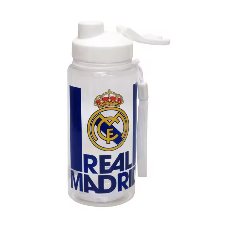 Real Madrid Botella de Plástico Translúcida 500ml Producto con Licencia Oficial - 1