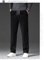 Pantalones Casuales De Corduroy Para Hombre Cintura Elástica Estilo Clásico Moda Comoda Talla Recta Negro Gris Caqui Primavera Otoño - details 17