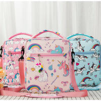 Bolsa De Almuerzo Unicornio Para Niños Y Estudiantes Con Correa Ajustable Y Diseño De Dibujos Animados Termo Para Nevera - details 9