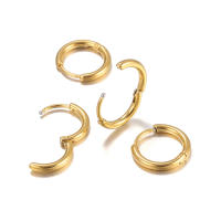 Aros De Oído De Acero Inoxidable 6pcs Para Mujeres Y Hombres Joyería De Moda Punca Hiphop Enchufes De Oído Color Oro Platinado - details 7