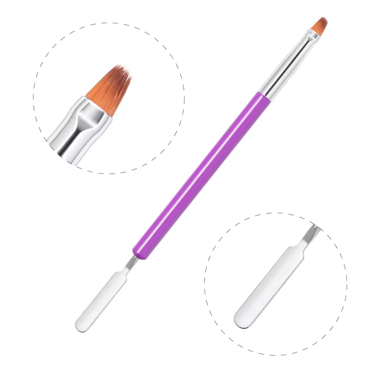LULAA Pincel De Uñas Doble Final Para Arte De Uñas Y Extensión De Gel Adecuado Para Salón De Uñas Y DIY De Arte De Uñas - 1