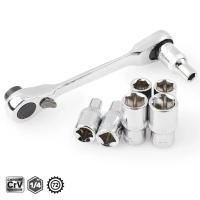 Llave De Eje Rápido Mini Doble Final 1/4 Pulgada 72 Dientes Herramienta De Reparación Manual Herramientas Multifuncionales De Carbono Llave De Torque Hexagonal - details 22