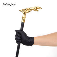 Bastón De Moda Con Manija De Leopardo Dorado Elegante Y Decorativo Para Fiesta 93cm Material De Acero Con Punta De Goma - details 7