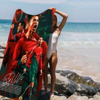 Toalla De Baño CR7 Cristiano Ronaldo Microfibra Suave Absorbente De Agua Transpirable Para Niñas Y Niños Toalla De Playa Decorativa Con Dibujos Animados - details 5