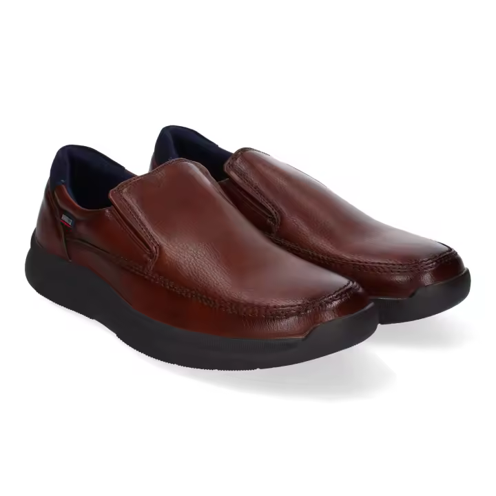 Zapatos planos casual cómodos para hombre marrones VR3E-052 - 1
