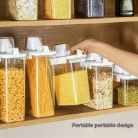 Contenedor De Almacenamiento Airtight Para Detergente De Lavandería 2300ml Con Tapa Caja De Polvo De Detergente Sellado Etiquetas Incluidas Para Alimentos Y Químicos - details 1