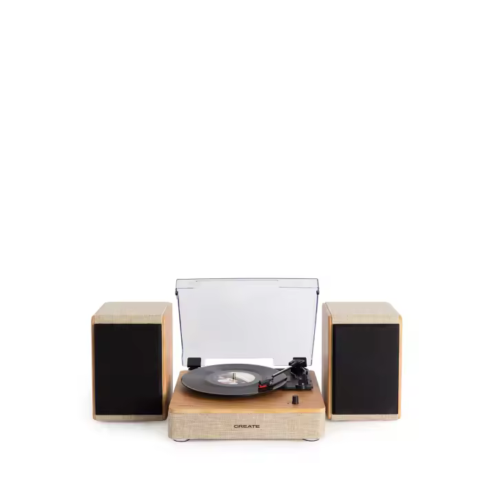 CREATE - Tocadiscos con 2 altavoces externos, Bluetooth y salida RCA - RECORD PLAYER PRO - 1