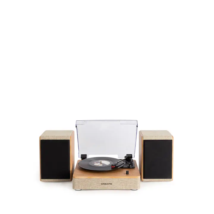 CREATE - Tocadiscos con 2 altavoces externos, Bluetooth y salida RCA - RECORD PLAYER PRO - 1