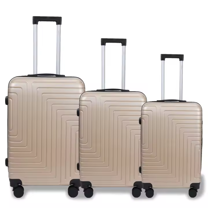 S7 STAR LG61786-LG61790 Juego de 3 Maletas Rígidas de Plástico ABS, 3 piezas Maletas Cabinas de Viaje con 4 Ruedas Dobles 360, Trolley Equipaje Resistente con Mango Ajustable 20+24+28in - 1