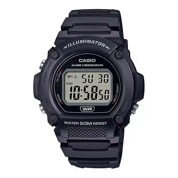 Casio 3224 W-219H-1A - Reloj Deportivo Digital, Resistente al Agua, Cronómetro y Calendario, Banda de Resina - 1