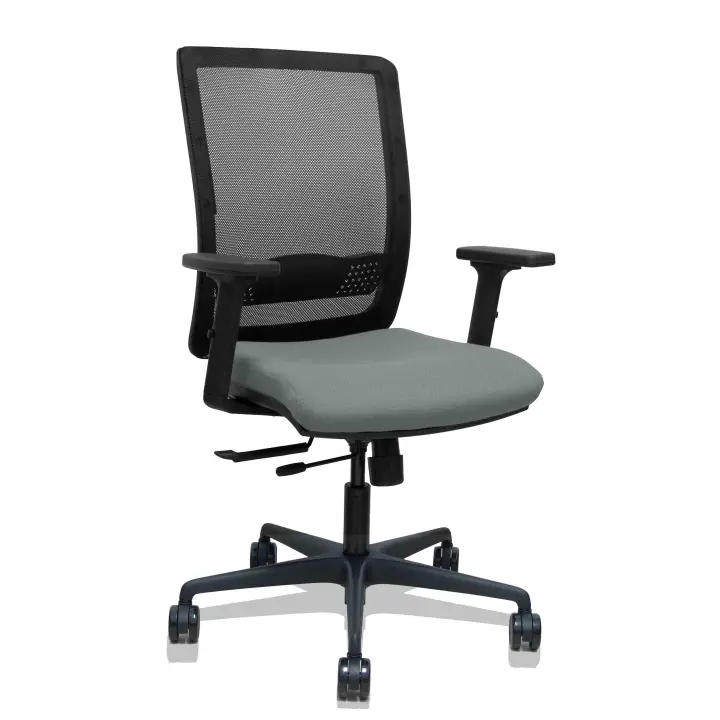 Silla Haches traslack malla negra asiento bali gris brazos 2D ruedas 65 - 1