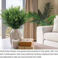 7 Ramas De Flores Artificiales Con Hierba Plástica Para Decoración De Boda Hogar Jardín Vaso Fotografía Interior Bonsái Plantas Falsas - details 14