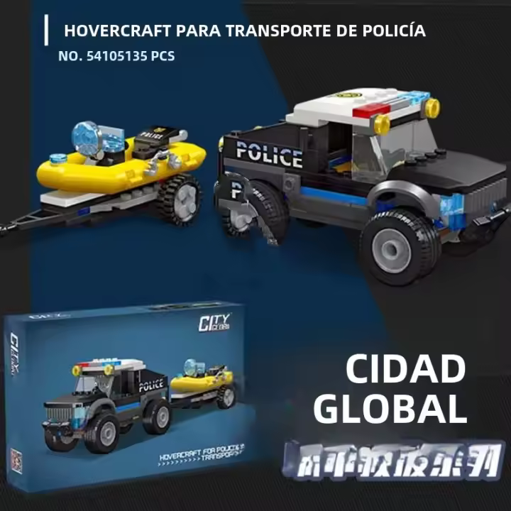Bloques De Construcción Especial Para Vehículos De Policía Y Bomberos Serie Ciudad Modelo De Ingeniería Automotriz Kit De Artesanía Para Adultos - 1