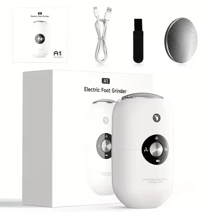 Piedra De Corte Eléctrica Recargable Portátil Para Pies Con Diseño Rotativo Mejora La Estética Herramientas De Pedicura - 1