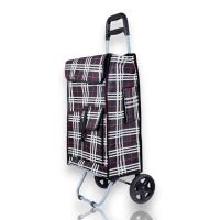 Carro de Compras Plegable con Bolsillo Frontal y Cierre de Broche - Diseños Variados - Carro de Compras Capacidad de Almacenamiento 35 Litros - Dimensiones 36x30x90 - 2 Ruedas - Peso Ligero y Tamaño Compacto - KARAWAN. - details 2