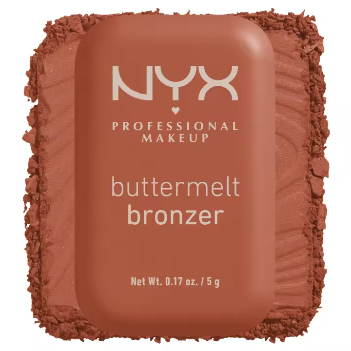 NYX Professional Makeup | Buttermelt Bronzer, Bronceador en polvo, 12 horas de duración, resistente a la decoloración y a la transferencia, 1 unidad - 1