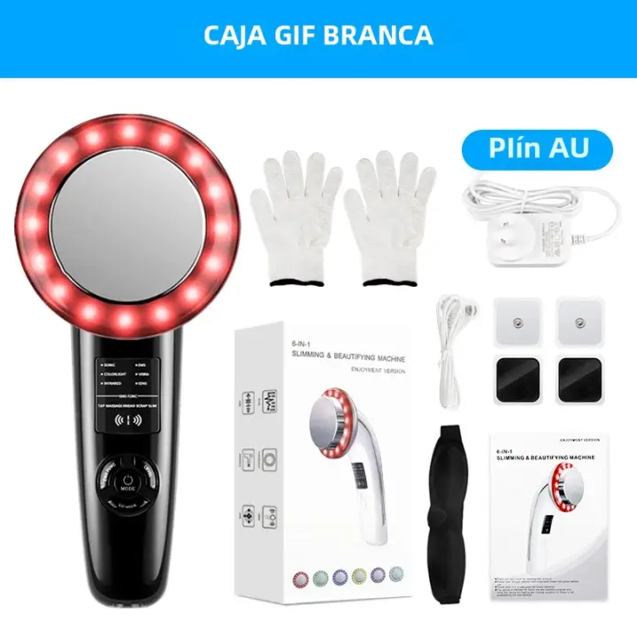 Masajeador Corporal Y Facial 6 En 1 EMS Ultrasonido Cavitation Galvanico Terapia Infrarroja Herramientas De Cuidado De La Piel Para Lifting Facial - 1