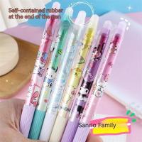 Sanrio Bolígrafo De Gel Erasable 12/24pcs Cinnamonroll Kuromi Melody 0.5 Azul Para Estudiantes Secado Rápido Regalo Lindo Para Niñas - details 3