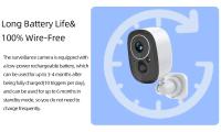 Cámara De Seguridad Inalámbrica Exterior 5MP Con Batería WiFi Cámara AI Con Silbato Y Luz De Escenario Visión Nocturna Compatible Con APP Tuya - details 4
