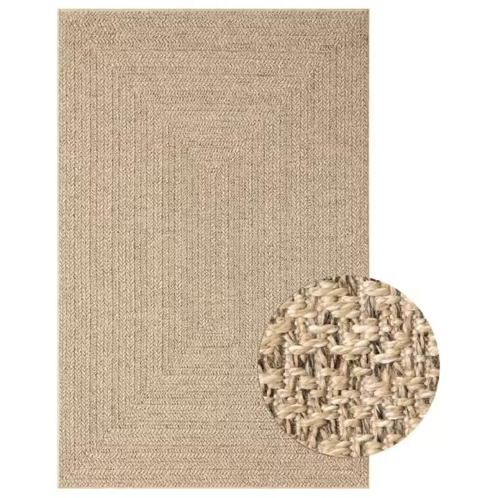 vidaXL Alfombra ZIZUR apariencia de yute interior y exterior 160x230 cm - 1