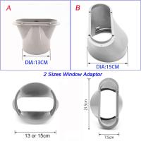 Kit De Adaptador De Ventana Portátil PVC Con Placa Deslizante Y Parachoques Para Aire Acondicionado Tamaño De La Placa 15cm O 13cm - details 1