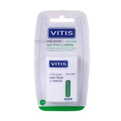 Dentaid Cinta Dental VITIS con Flúor y Menta 50m - Elimina Placa Bacteriana - 1
