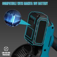 3000W motor sin escobillas soplador eléctrico de 3 velocidades 22000RPM, adecuado para el cuidado del césped, jardín y soplado de nieve soplador de mano Makita 18V, - details 2