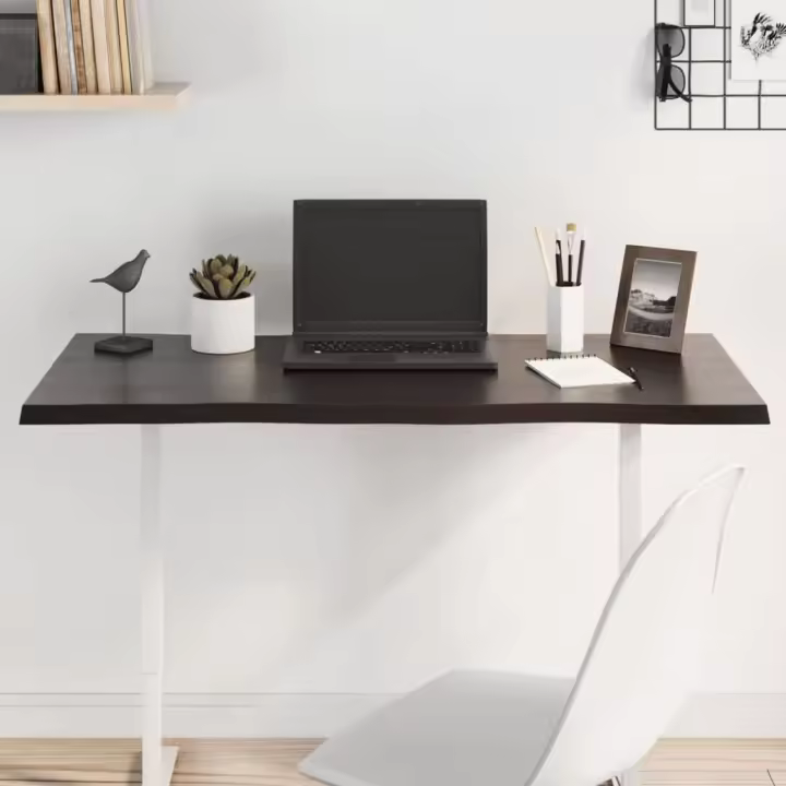 Tabla Superior Marron Dark 100x60x2 cm en Roble sin tratar - 1