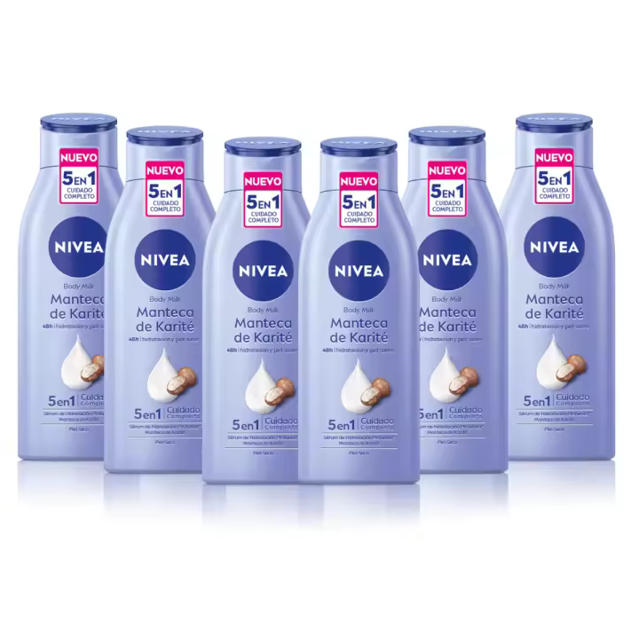 Body Milk NIVEA con Manteca de Karité 6 x 400ml - 1