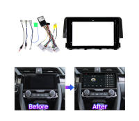 Marco De Pantalla Del Radio Para Coche Honda Civic 10 FC FK 2015-2021 Montaje De Panel De Estéreo Canbus Cable Trim Bezel - details 3