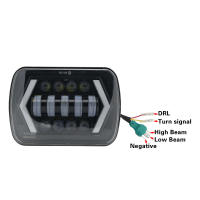 Faros LED Impermeables 90W 7x6'' 5X7" Para Jeep YJ Cherokee XJ Trucks Con DRL Blanco Y Señal De Giro Amarilla Compatible Con Modelos De 1990 a 2015 - details 8