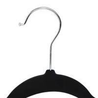 XY HOME - Pack de 9/15/24 Perchas de Terciopelo Negro, 41 cm de Largo, Ultrafinas y Resistentes, con Ganchos Giratorios 360°, para Camisas, Abrigos y Ropa Pesada - details 1