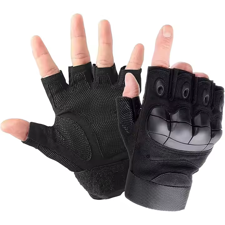 Guantes tácticos de medio dedo para motocicleta militar, ciclismo, caza, para hombres - 1