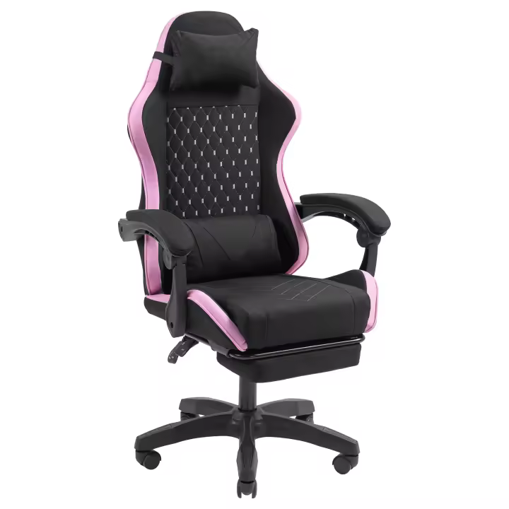 Mars Gaming MGC-X FABRIC, Silla Gaming Ergonómica, Tejido Transpirable, Respaldo Reclinable y Altura Regulable, Reposabrazos Dinámico, Cojín Cervical y Lumbar, Silla Oficina con Reposapiés Extensible, Silla PC Negra, Azul, Rosa o Blanca - 1