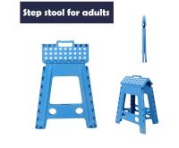 Silla Multiusos de Plástico Plegable – Diseño Ergonómico, Colores Modernos (Azul/Negro) - details 3
