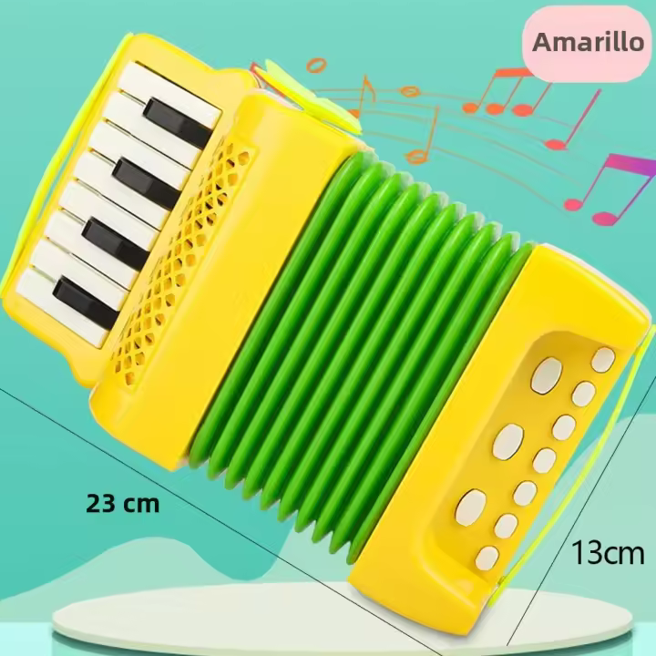 Instrumento Musical Acordeón Para Niños Juguete Educativo Interactivo Para Interior Y Exterior Regalo Para Niñas Y Niños De 3-6 Años - 1