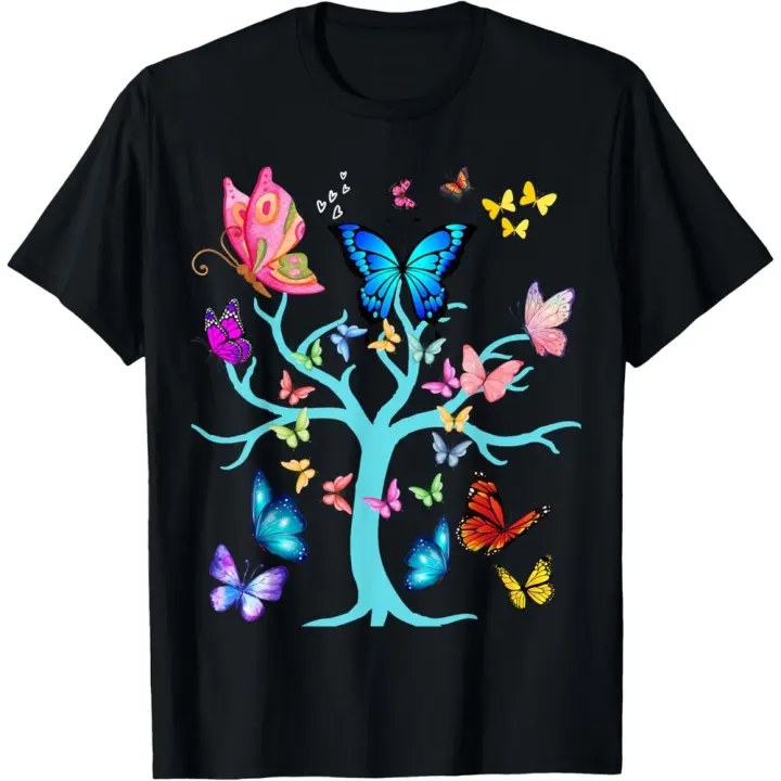 Camiseta de Manga Corta, 100% Algodón, Ropa Unisex para Hombres y Mujeres en 5 Tallas, Camiseta Negra, Cuello redondo con estampado. - 1